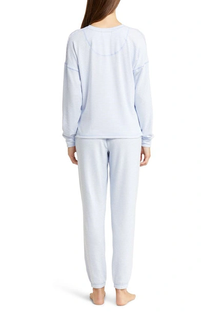 Pj Salvage Ministripe Pajama Top In Periwinkle
