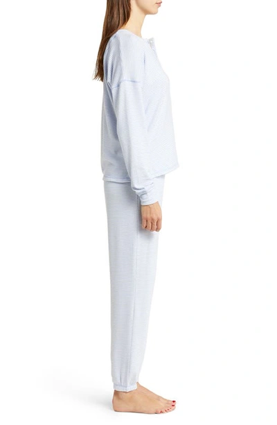 Pj Salvage Ministripe Pajama Top In Periwinkle