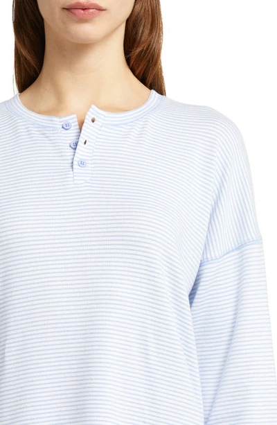 Pj Salvage Ministripe Pajama Top In Periwinkle
