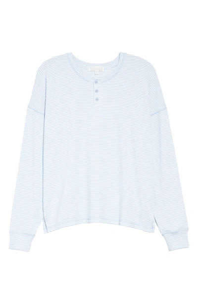 Pj Salvage Ministripe Pajama Top In Periwinkle