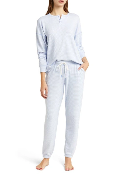 Pj Salvage Ministripe Pajama Top In Periwinkle