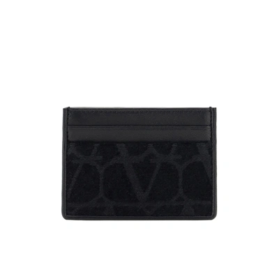 Shop Valentino Toile Iconographe Card Holder In Black