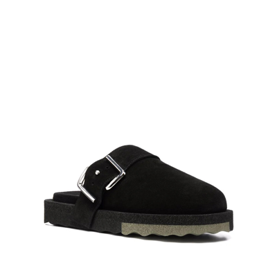 Off-white Sponge Buckle-embellished Slippers