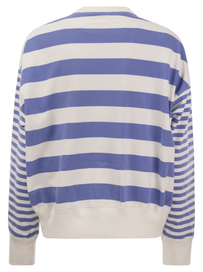 Shop Polo Ralph Lauren Crew Neck Sweatshirt With Stripes