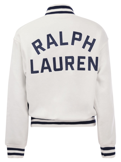 Shop Polo Ralph Lauren Double Sided Bomber Jacket With Rl Logo