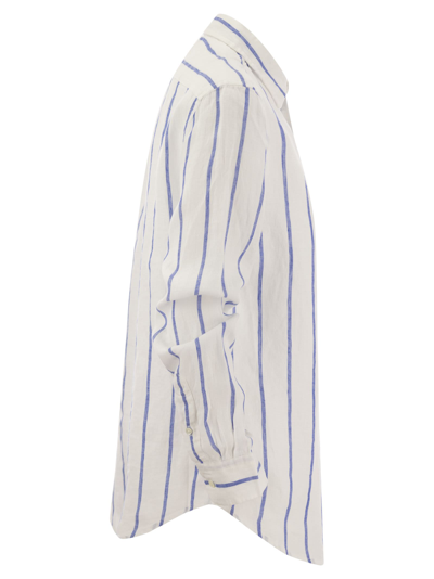 Shop Polo Ralph Lauren Relaxed Fit Linen Striped Shirt