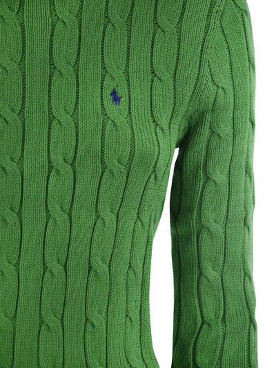 Polo Ralph Lauren Cable Knit Pullover With Contrasting Embroidered Logo
