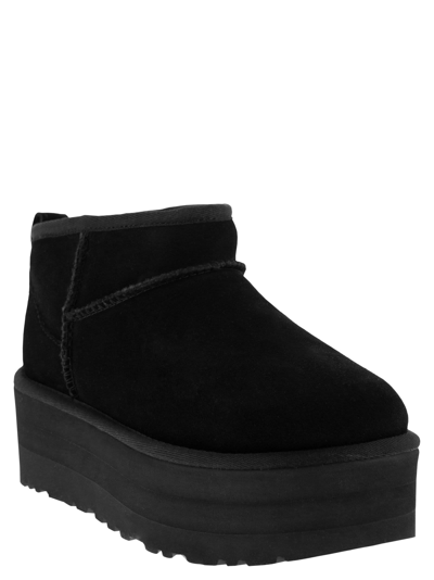 Ugg 'ultramini' Black Boots With Platform