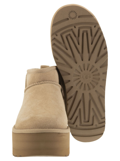 Ugg Classic Ultra Mini 1135092-san Platform Boots Women Sand Suede Comfort Ankle