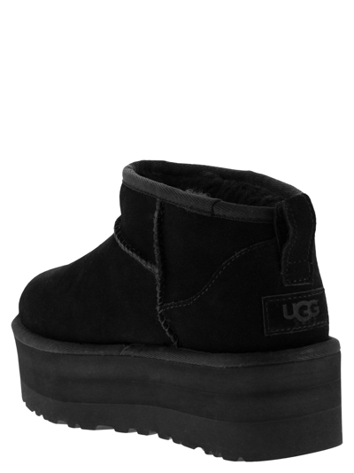 Ugg 'ultramini' Black Boots With Platform