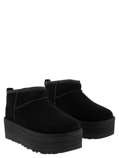 Ugg 'ultramini' Black Boots With Platform