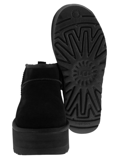 Ugg 'ultramini' Black Boots With Platform