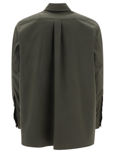 Shop Valentino Nylon Overshirt With Rubberised V Detail