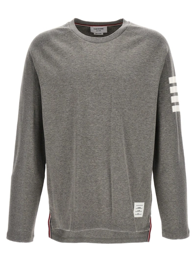 Shop Thom Browne 4 Bar T-shirt Gray