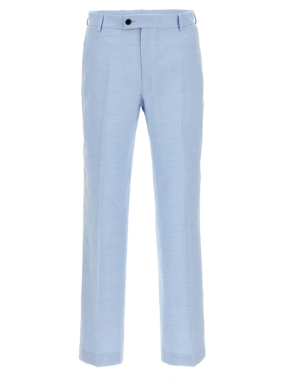 Shop Tonello Linen Pants Light Blue