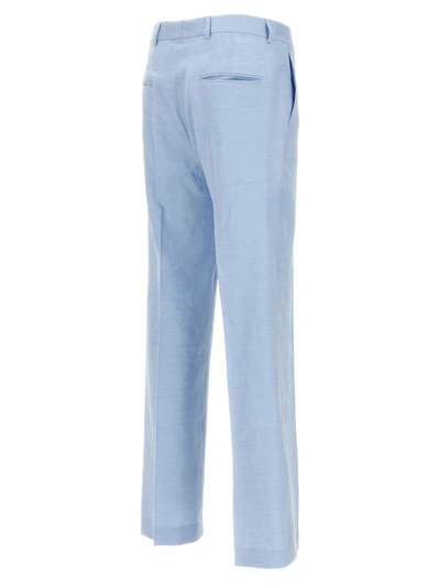 Shop Tonello Linen Pants Light Blue