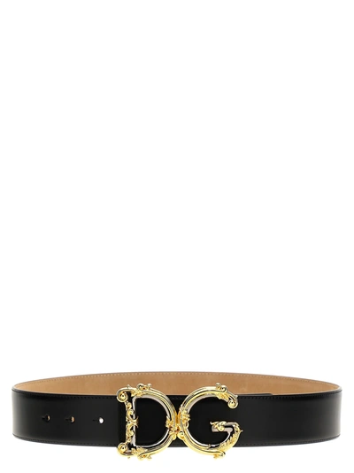Shop Dolce & Gabbana Logo Buckle Belt Belts Black