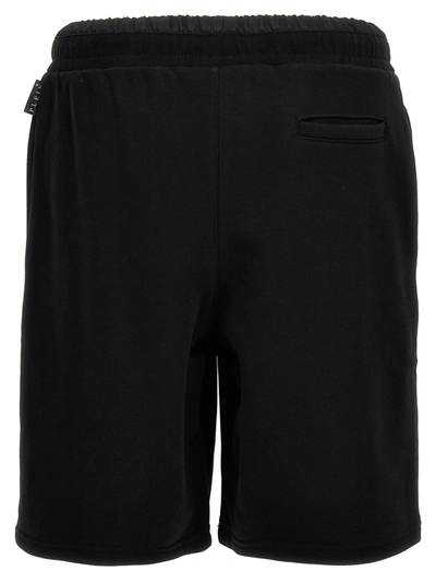 Shop Philipp Plein Logo Plaque Bermuda Shorts Pants Black