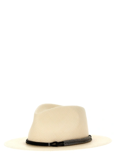 Shop Brunello Cucinelli Panama Hats White