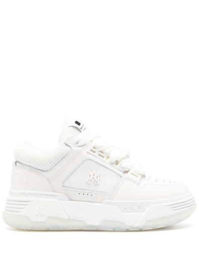 Shop Amiri Ma-1 Mid Top Sneakers - Women's - Rubber/fabric/calf Leather In White