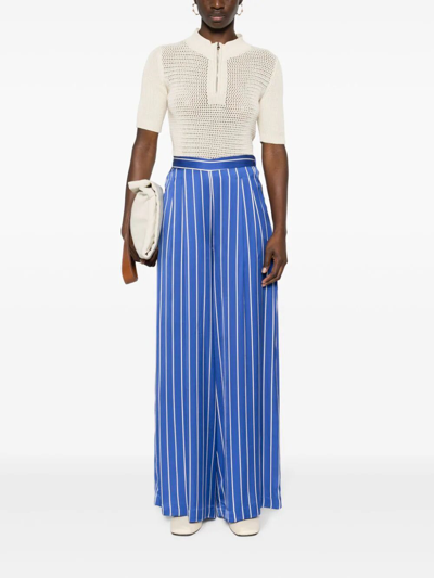 Shop Semicouture Coco Trouser In Blue