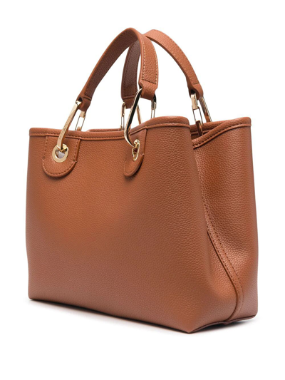 Shop Emporio Armani Shopping Bag In Brown