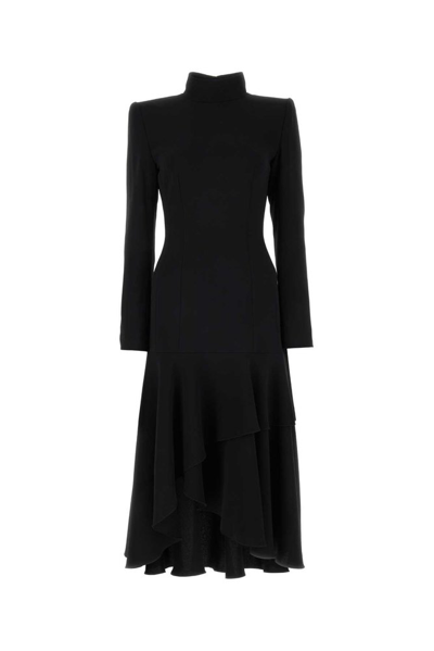 Shop Dries Van Noten High Neck Jersey Drey Dress In Black