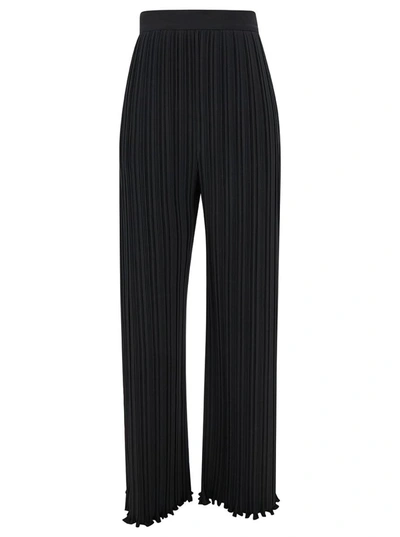 Lanvin Black Pleated Pants With Invisible Zip In Black