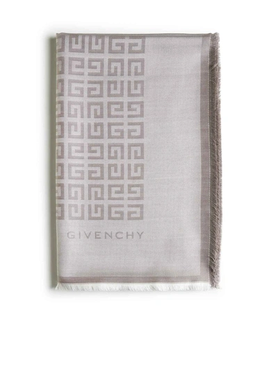 Shop Givenchy Silk Scarfs In Dust/white