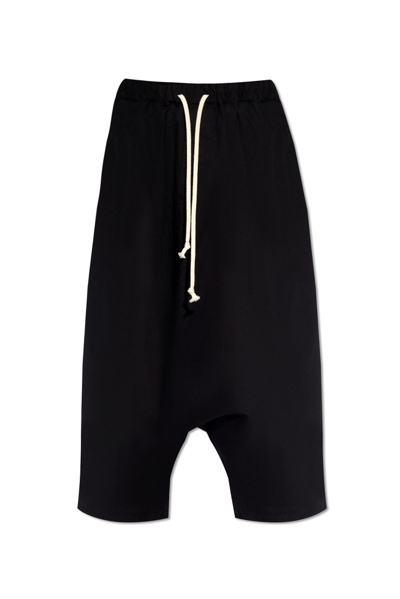 Shop Yohji Yamamoto Drawstring Trousers In Black