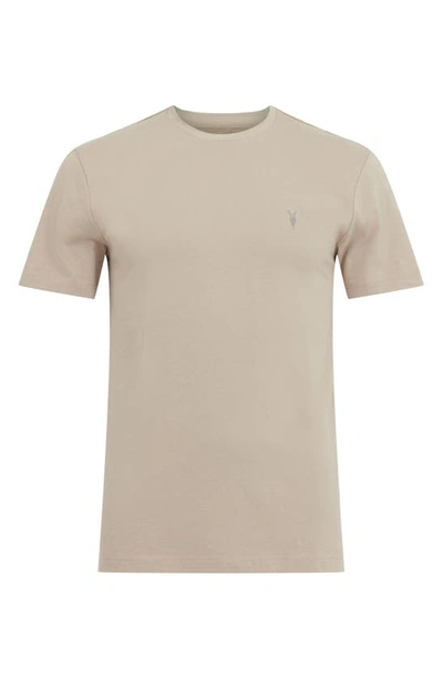 Shop Allsaints Brace Tonic Slim Fit Cotton T-shirt In Tinted Greige