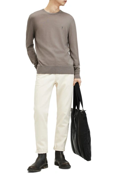 Shop Allsaints Mode Slim Fit Wool Sweater In Cool Grey