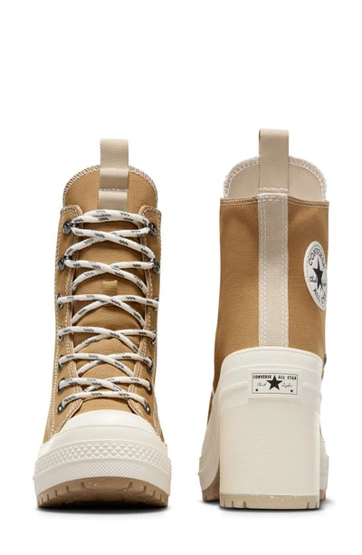 Shop Converse Chuck 70 De Luxe Block Heel Sneaker In Trek Tan/ Granola/ Egret