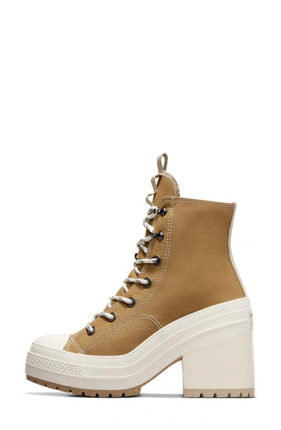 Shop Converse Chuck 70 De Luxe Block Heel Sneaker In Trek Tan/ Granola/ Egret