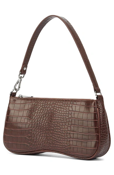 Shop Jw Pei Eva Croc Embossed Faux Leather Convertible Shoulder Bag In Brown Croc