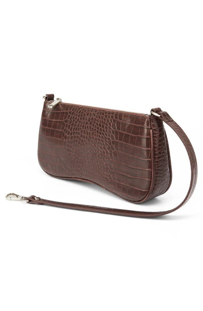 Shop Jw Pei Eva Croc Embossed Faux Leather Convertible Shoulder Bag In Brown Croc