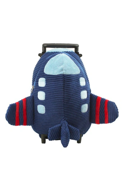 Shop Popatu Kids' New Airplane Trolley Backpack In Blue