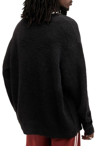 Shop Allsaints Lucky Love Alpaca & Wool Blend Sweater In Black