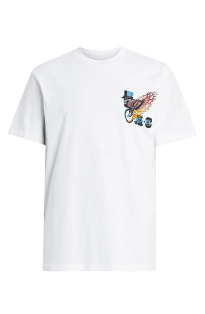 Shop Allsaints Roller Cotton Graphic T-shirt In Optic White