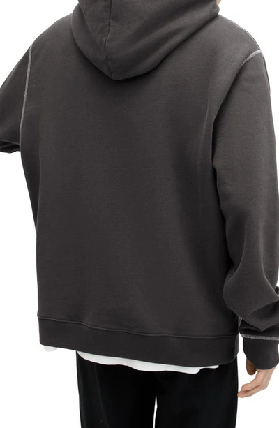 Shop Allsaints Amir Pullover Hoodie In Shaded Grey