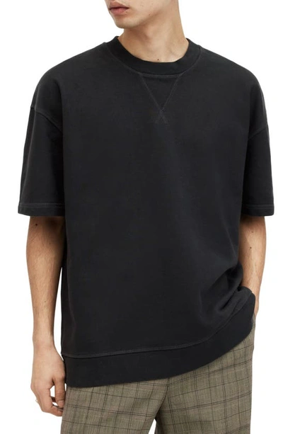 Shop Allsaints Winslow Oversize T-shirt In Washed Black