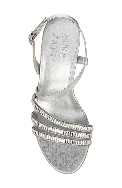 Shop Naturalizer Kimberly Slingback Sandal In Silver Fabric