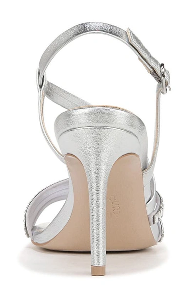 Shop Naturalizer Kimberly Slingback Sandal In Silver Fabric