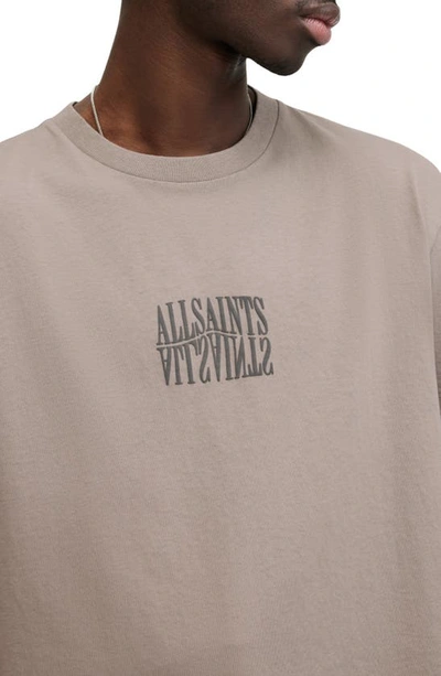 Shop Allsaints Varden Graphic T-shirt In Chestnut Taupe