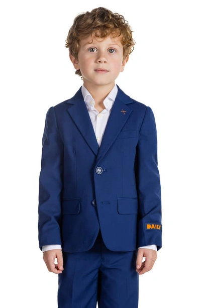 Shop Opposuits Kids' Daily Suit Coat & Pants Set In Navy