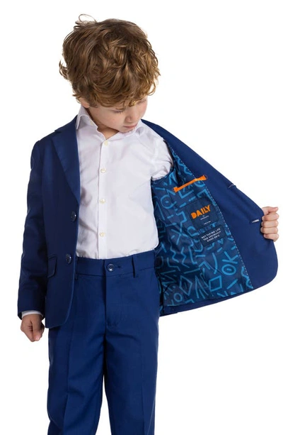 Shop Opposuits Kids' Daily Suit Coat & Pants Set In Navy