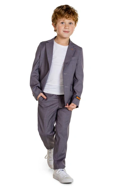 Shop Opposuits Kids' Daily Suit Coat & Pants Set In Grey