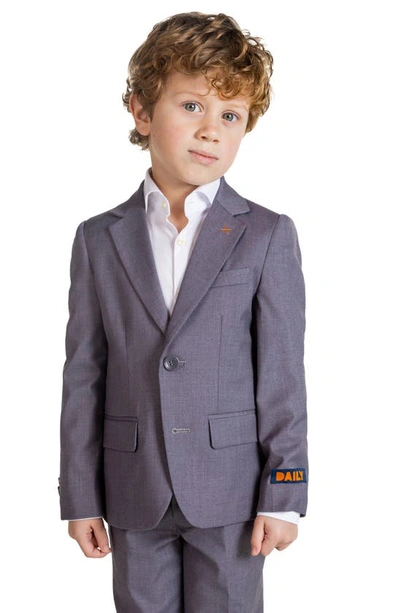 Shop Opposuits Kids' Daily Suit Coat & Pants Set In Grey