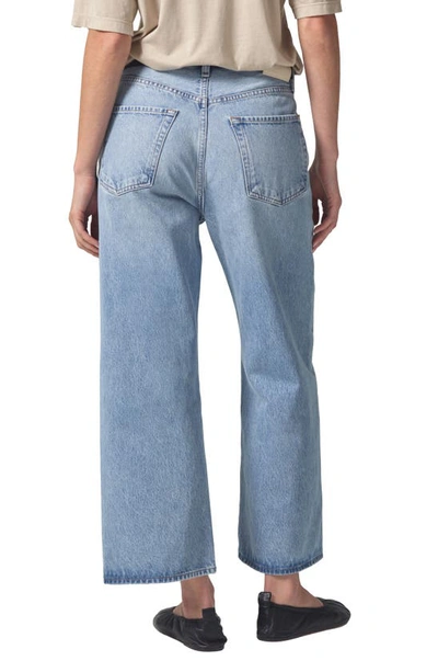 Shop Citizens Of Humanity Gaucho High Waist Crop Wide Leg Jeans In Misty