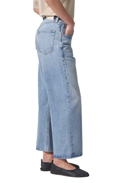 Shop Citizens Of Humanity Gaucho High Waist Crop Wide Leg Jeans In Misty